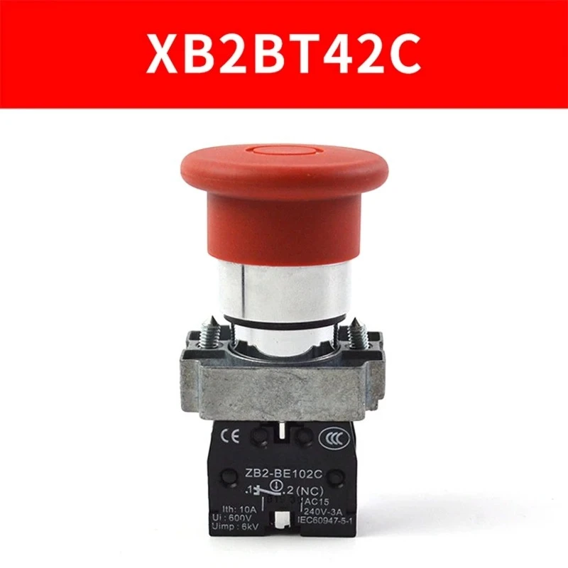 

Brand New Original Emergency Stop Switch XB2BT42C Elevator Emergency Stop Button Normally Pull Reset Fast shipping