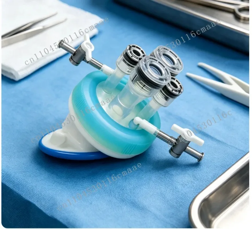 Disposable Single-Incision Laparoscopic (SILS) Port Device Multi-Channel Surgical Port with Integrated Wound Protector for Minim