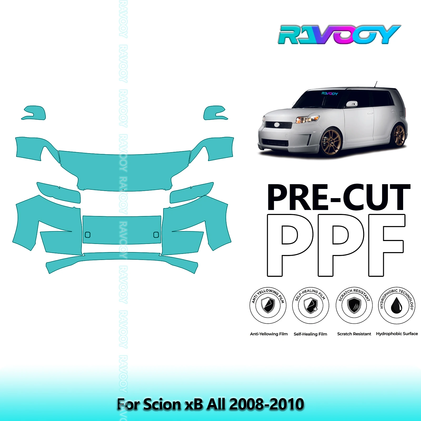 

Car Front Kit Clear Bra Precut PPF Paint Protection Film For Scion xB All 2008-2010
