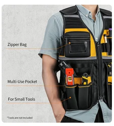 Tool bag, Tool Vest Storage Bag Holder Handyman Adjustable Strap Workshops Craftsmen Convenient Tool Gardening Multi Pocket