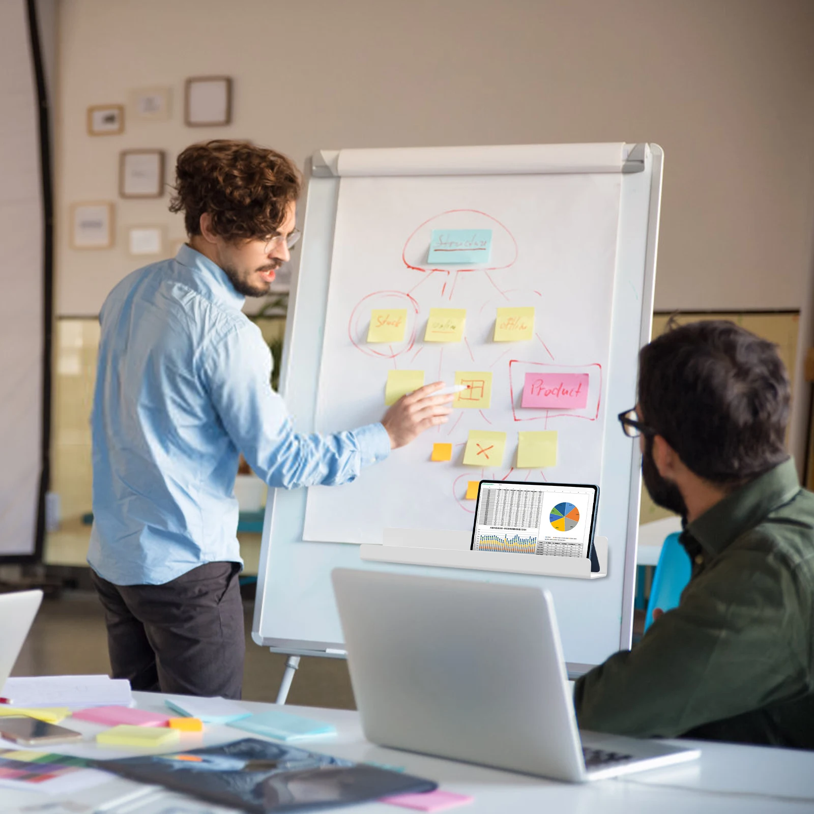 رف كتب مغناطيسي للسبورة البيضاء ، رف كتب معدني قابل لإعادة الاستخدام ، حاصل على ، وشاشات عرض كتب مغناطيسية ، 17 بوصة ، 2.