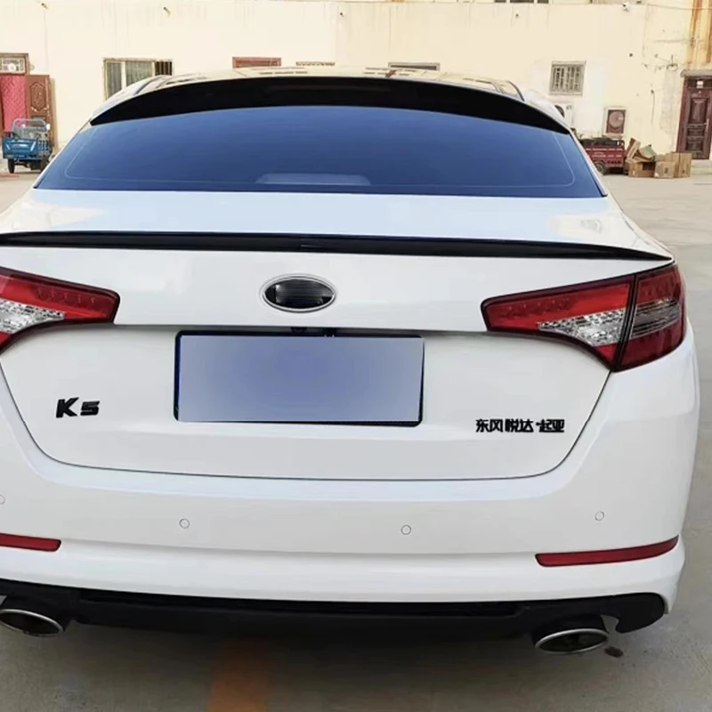 

For Kia K5 Optima rear window roof spoiler wings ABS plastic carbon black body sports modification kit 2011 2012 2013 2014 2015