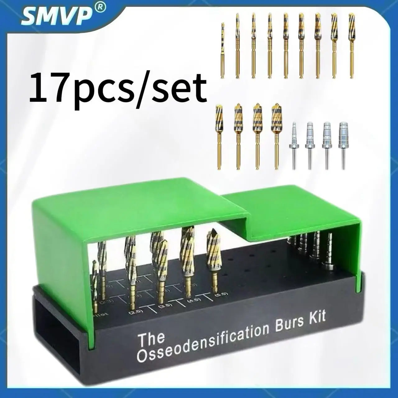 

17pcs/set Surgical Implant System Drivers Dental Osseodensification Burs Drills Implant Maxillary Sinus Lift Kit Dental Tools