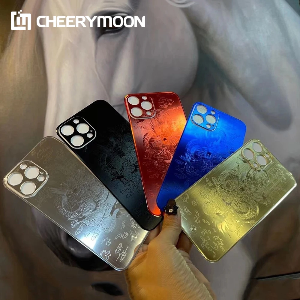 

Dragon Pattern Rear Stickers Nano Plexi Glass For iPhone 12 11 Pro Max mini XR SE2 XS iPhone7 8 SE 2020 Plus Protector Back Film