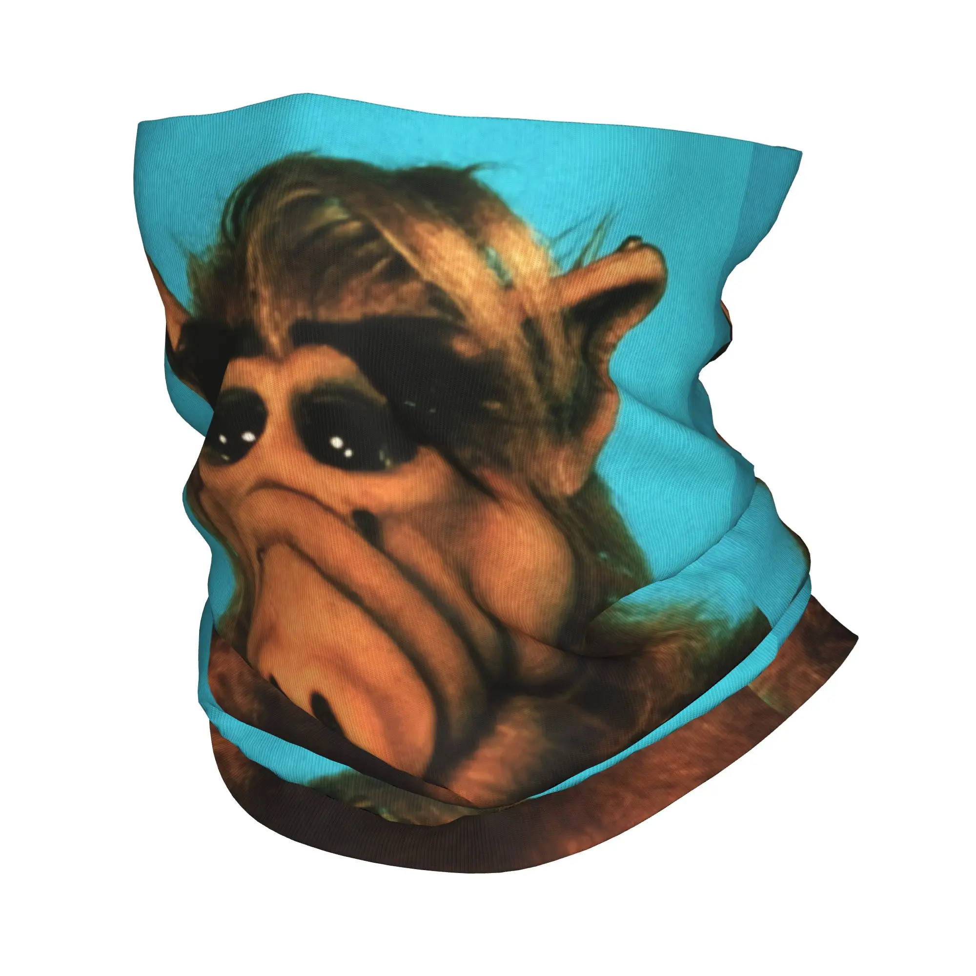 Custom Funny Alf Bandana Neck Gaiter Windproof Face Scarf Cover Men Women Alien Life Form Sci Fi Tv Show Headwear Tube Balaclava