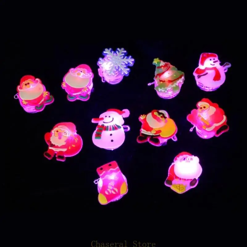 E7ce verlichte ring ring flitsende feest led broche gloeiend in donkere meisjes gloeiende speelgoed