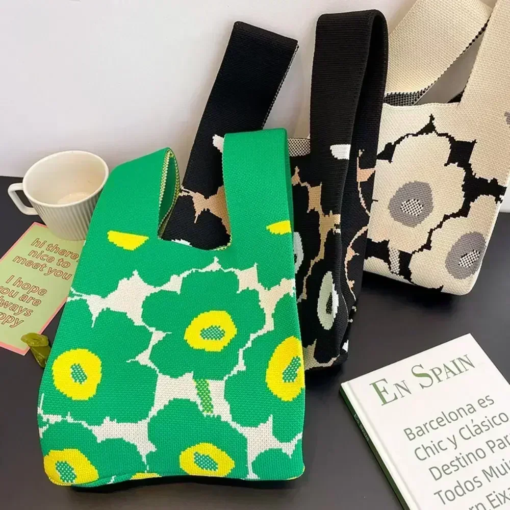 S-DE10 Nova flor de malha bolsa moda artesanal bolsas de ombro