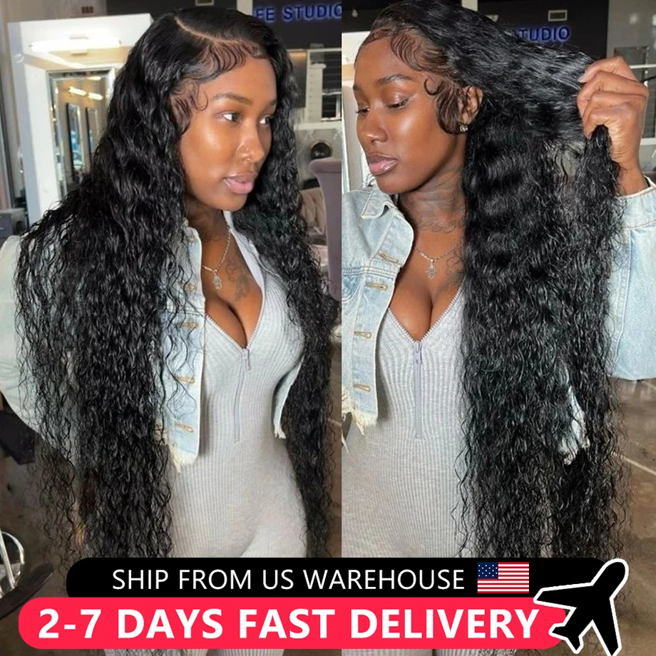 Deep Wave 13x6 Lace Front Wig Human Hair 13x4 Curly Wave Hd Transparent Lace Frontal Wigs 30 32Inch Brazilian Lace Closure Wig