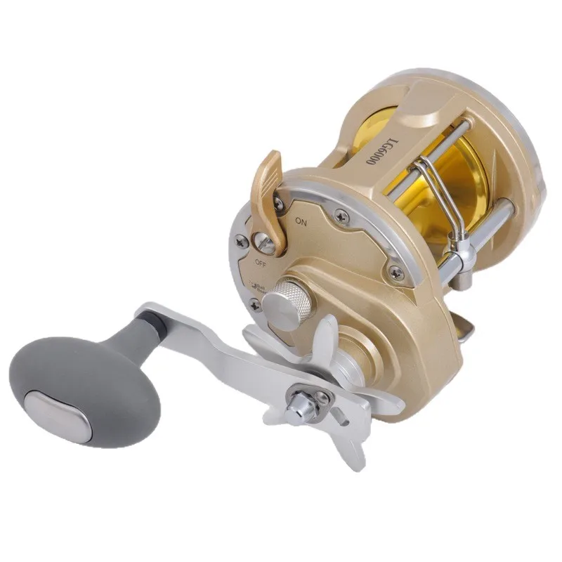 7+1BB Saltwater Fishing Drum Reel Max Drag 24Kgs Big Game Fishing Overhead Wheel Deep Sea Fishing Trolling Reel