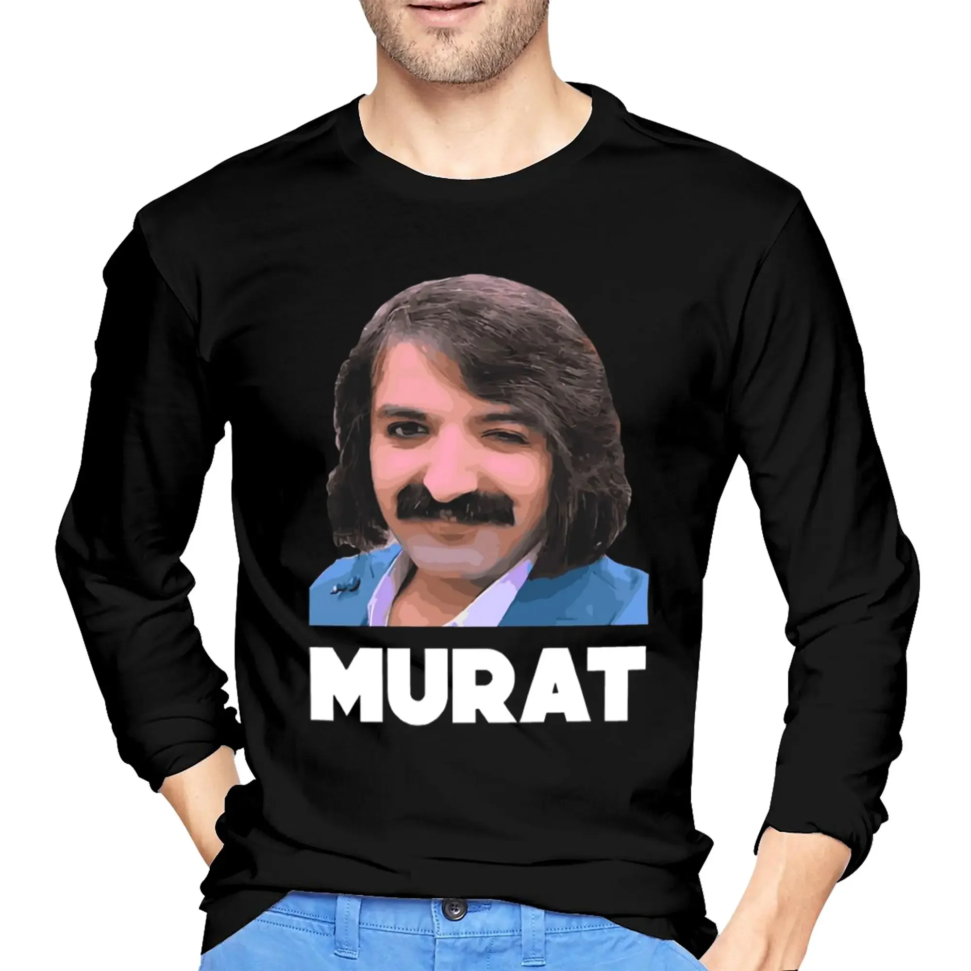 

Murat Erdem Erdemin Turkish Winker Men's Long Sleeved T-shirt Breathable Round Neck T shirts Spring and Autumn Men tops