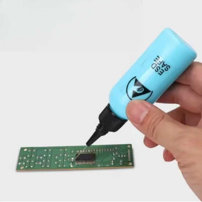 100 مللي زجاجة الكحول السائل لموزع الصنوبري لحام الجريان لصق للهاتف المحمول PCB تنظيف لحام إصلاح
