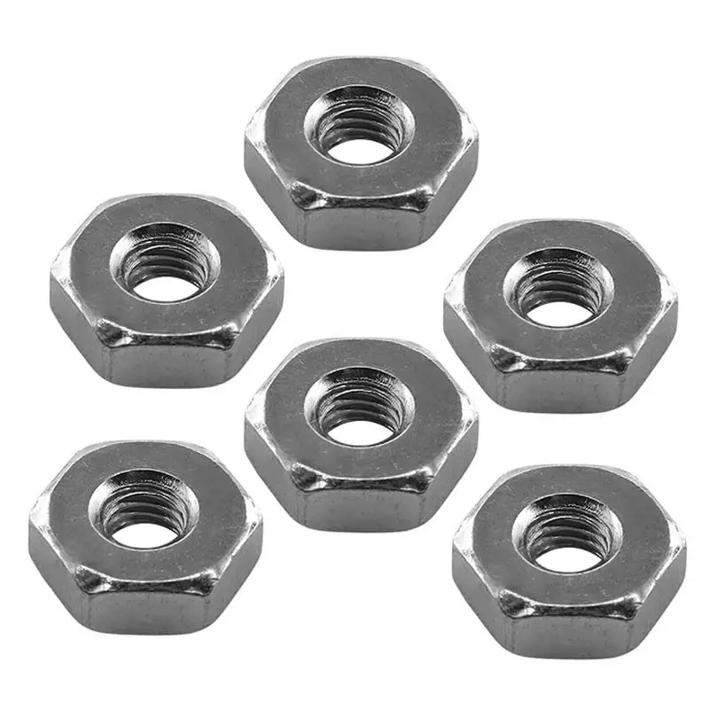 6pcs/set Sprocket Cover Nut M8 Fit for Stihl Chainsaw Silver