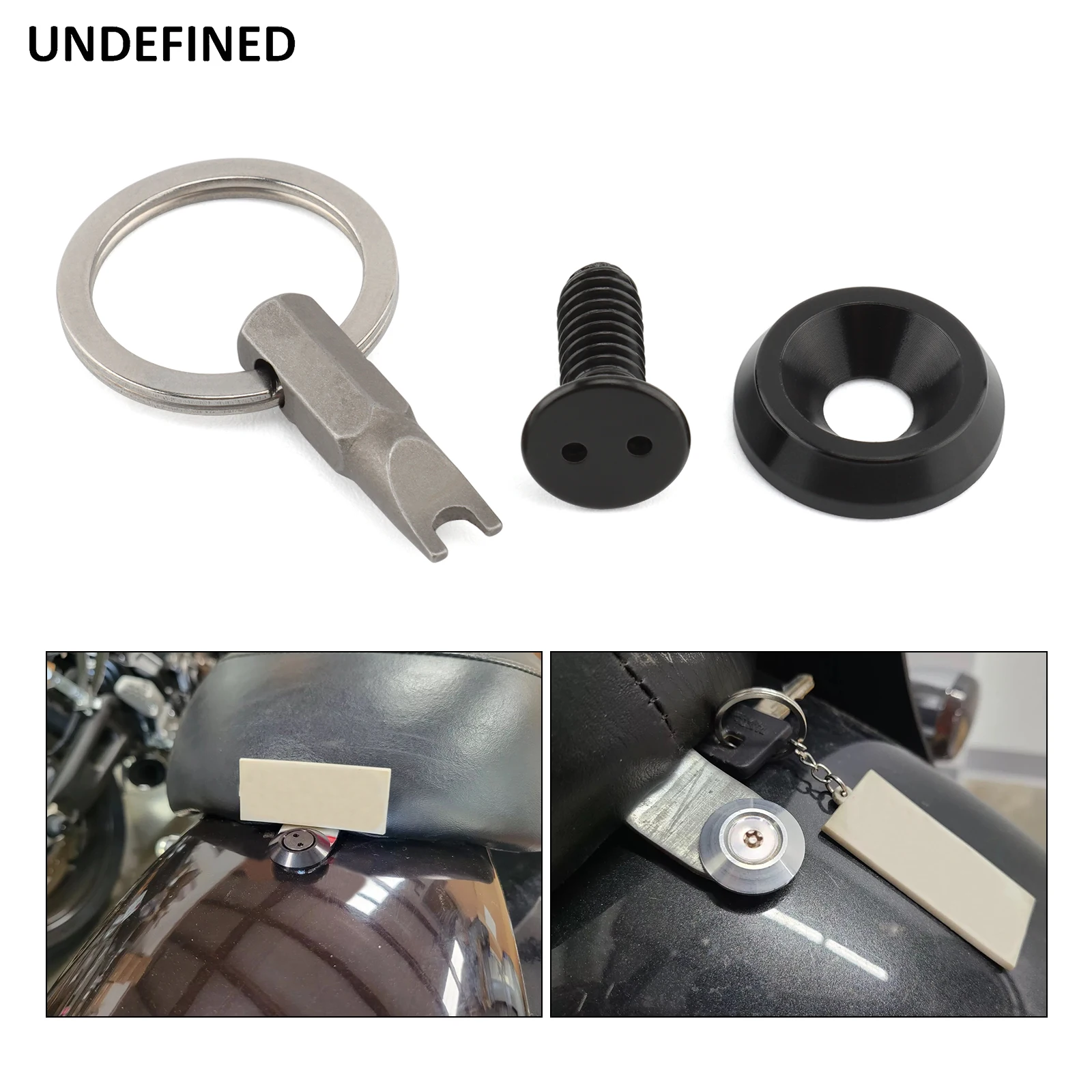 Motorcycle Seat Bolt Snake Eye Anti Theft Black CNC Ring for Harley Sportster XL Touring Road Street Glide Dyna Softail 1996-24