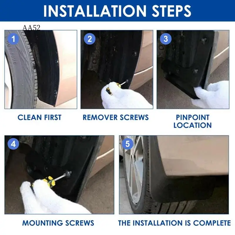 

AS-4PCS Car Mudguard Mud Flaps Splash Mud Guard Fender For Multivan Carvelle 2008-2020 Car Accessories