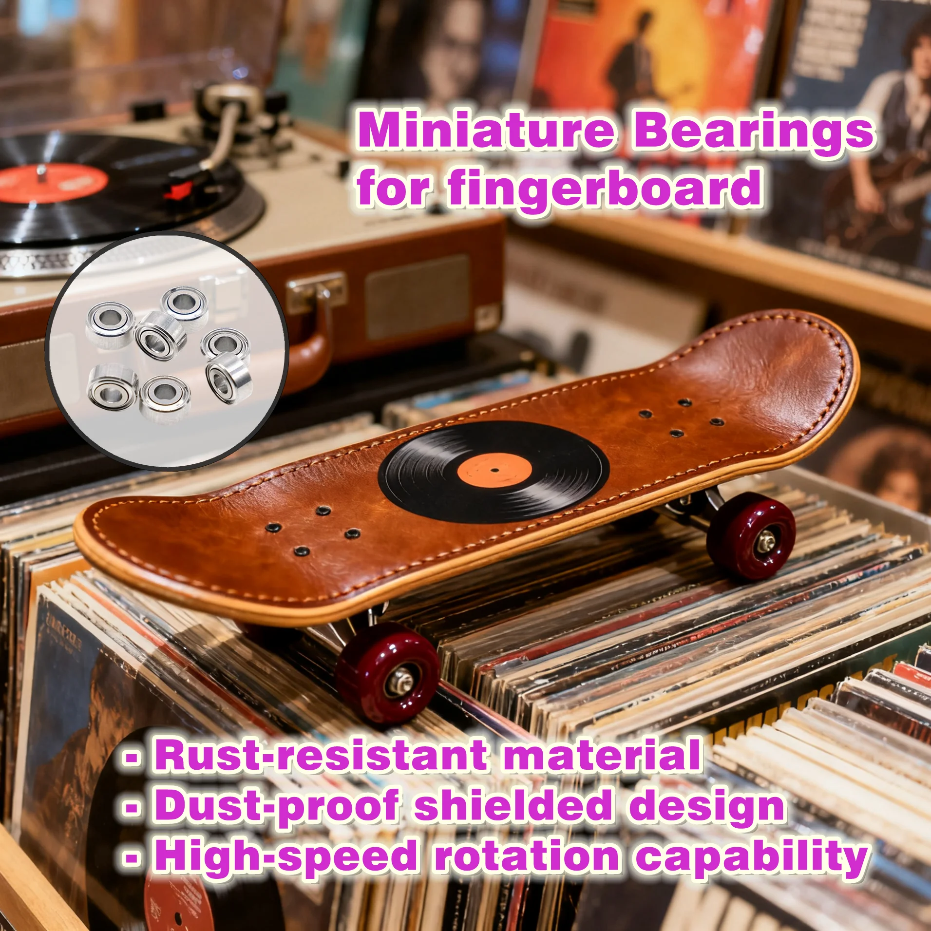 Tiny Ball Bearings Chrome Steel Double Shielded for Fingerboard Skateboard DIY Upgrade 681X ZZ Bearing 1.5x4x2