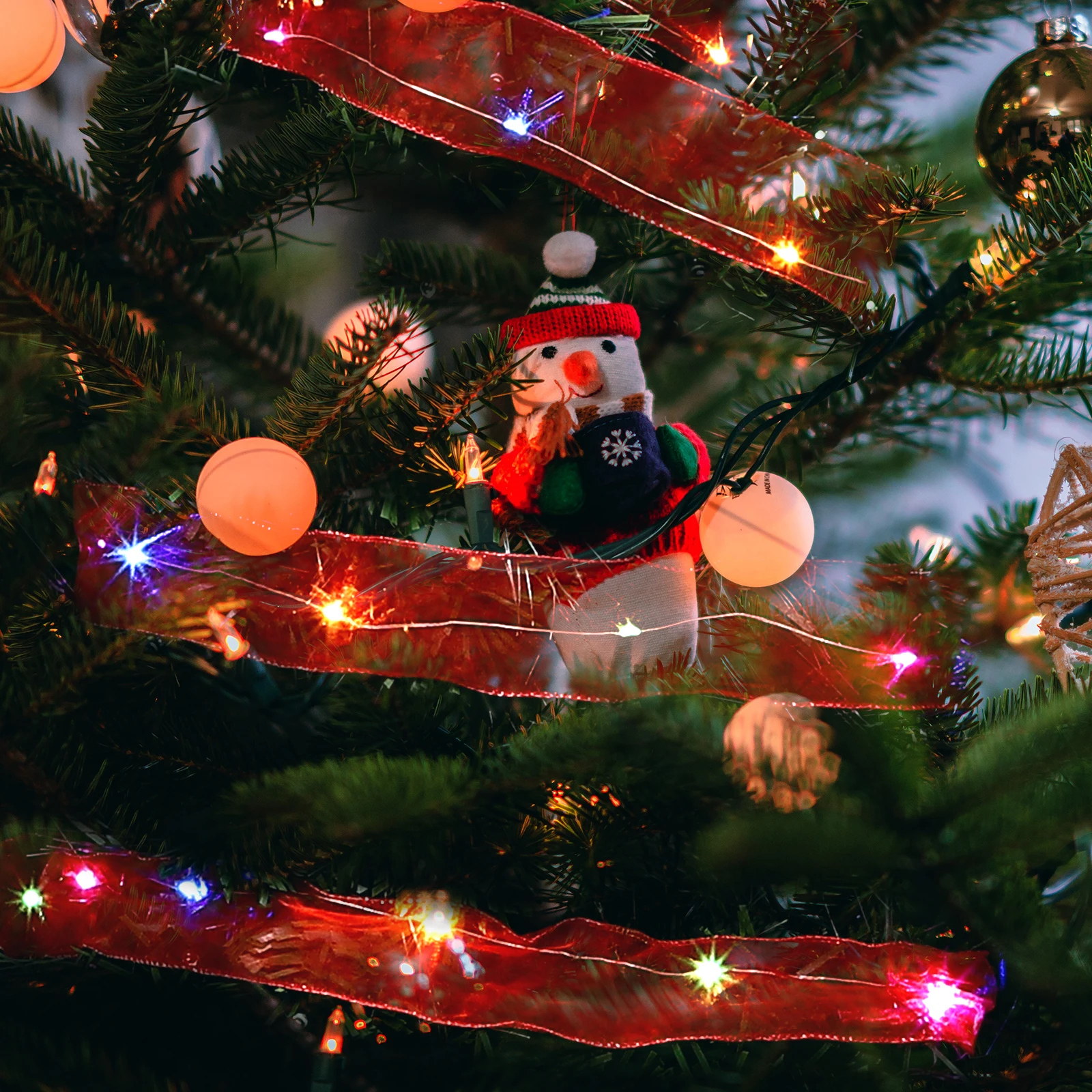 

Ribbon String Light Decorative Night Light Christmas Party Decor Warm Atmosphere Xmas Adornment Festival Supply