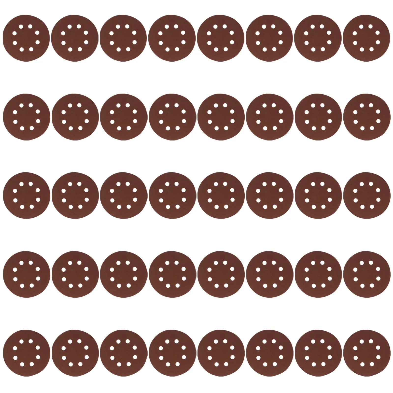 

40Pcs Sanding Discs Hook and Loop 8 Hole 5 Inch 60 80 120 240 Grit for Pex 220 300 Orbital Sander Sanding Discs