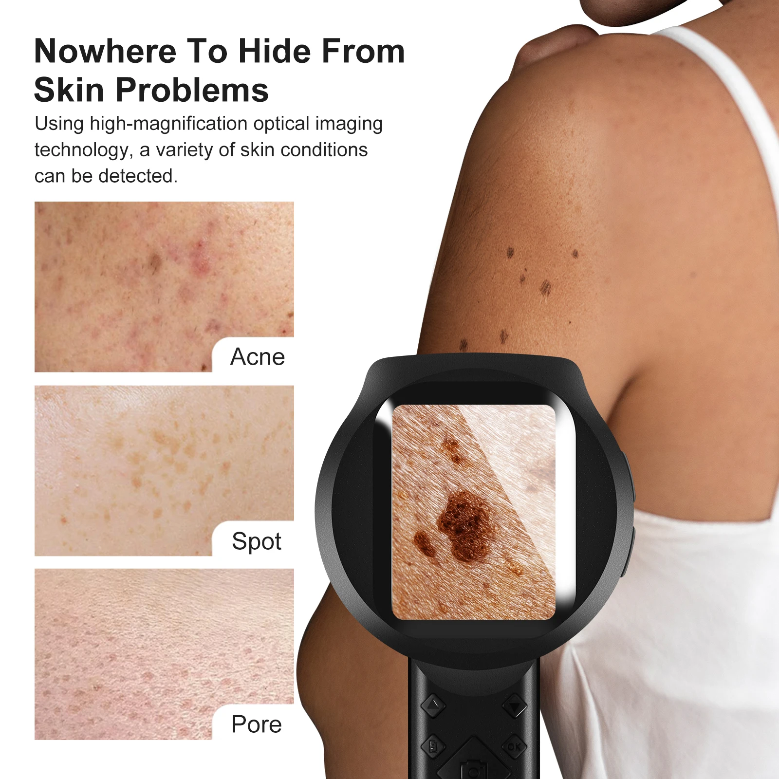 휴대용 디지털 현미경 피부 분석기 포켓 핸드헬드 현미경 카메라 2.8인치 화면 동전 보석 머리카락 피부용