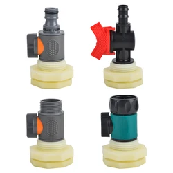 1 Set Rain Barrel Bulkhead with 16、20mm Hose Adapter Water Tank Drainage Connectors Garden Irrigation Hose Joint