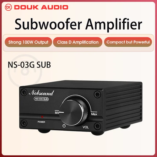 Imagen 1 del producto Douk Audio NS-03G Mini subwoofer de 100W/canal Mono de frecuencia completa TPA3116 amplificador Digital amplificador de potencia de Audio de escritorio