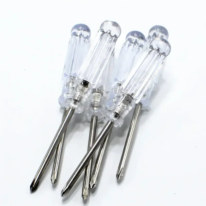 90mm Long Mini Crystal Clear 3.0 Phillips Screwdriver 3mm Small Screwdriver Cross Driver Repairing Tool for Electronic Product