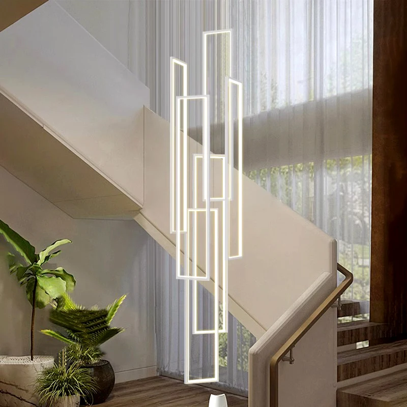 Imagem -05 - Modern Nordic Stair Chandelier Lâmpadas de Teto Simples Lustres Led Suspensos para Sala de Estar Luz Interior