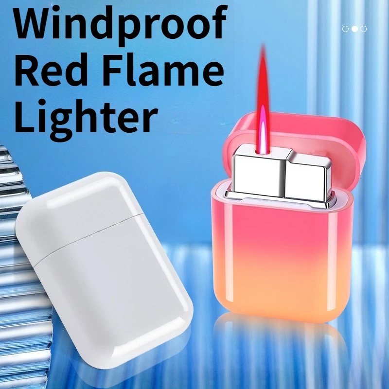 

Creative Windproof Lighter with High Aesthetic Value Red Flame Lighter Smoking Accessories High-quality Gift for Boyfriend