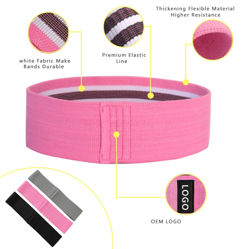 Anti Slip Resistance Bands,Home Fitness Loop,Pilates, Hip Circle,Booty Elastic,Workout,Yoga Belt,3 Sizes,3 Resistance Levels