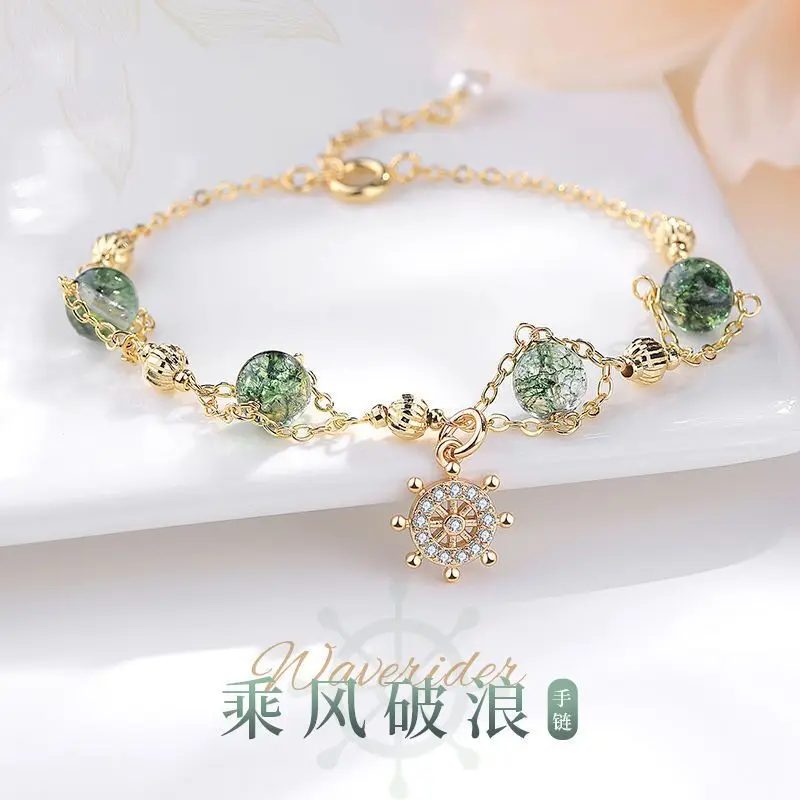estilo-chines-luz-luxo-estudante-edicao-pulseira-nicho-feminino-mori-verde-fantasma-formatura-presente-exame-bencao-festa-social