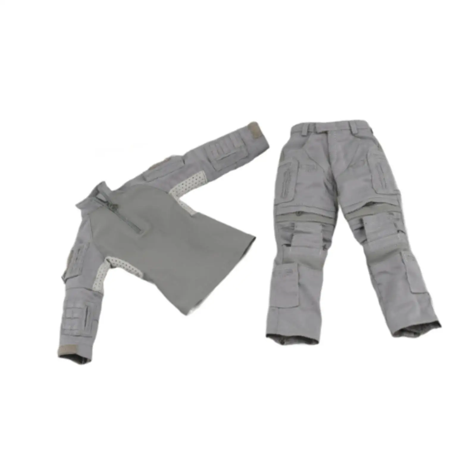 1/6 Action Figure Uniform Set Miniature Model 12 inch Figure Clothes (Grey)