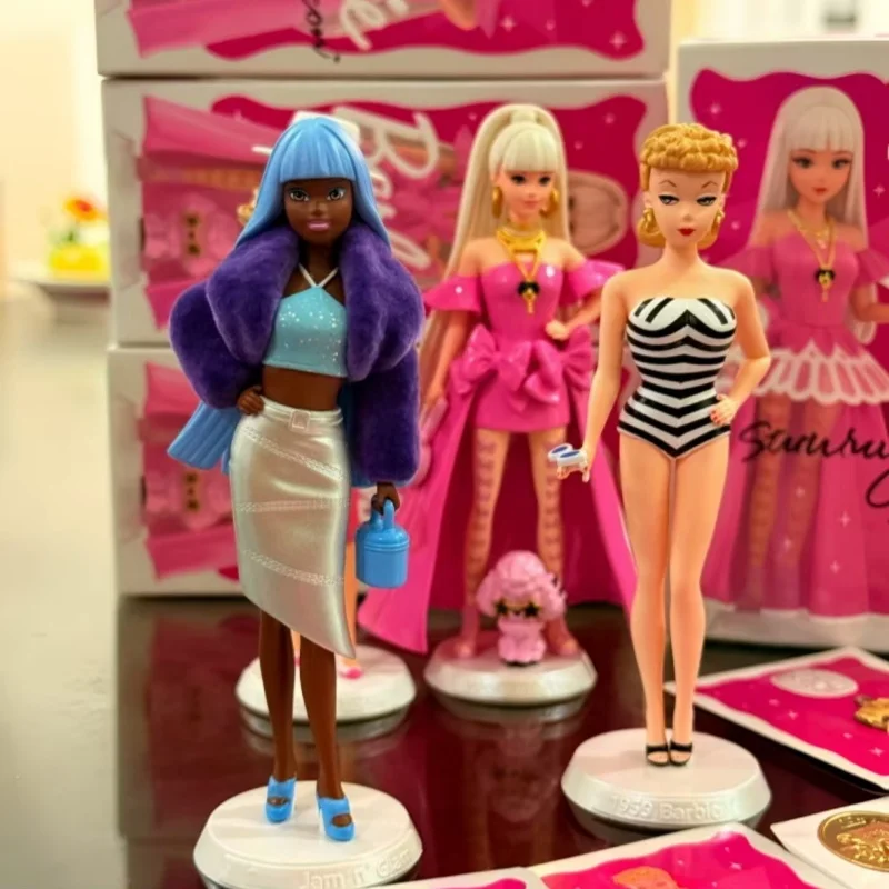 POP MART Barbie Style Icon Series Caja Sorpresa Misteriosa Juguetes Adornos Kawaii Figuras Decoración del Hogar Muñecas Modelo de Escritorio Regalo para Niñas