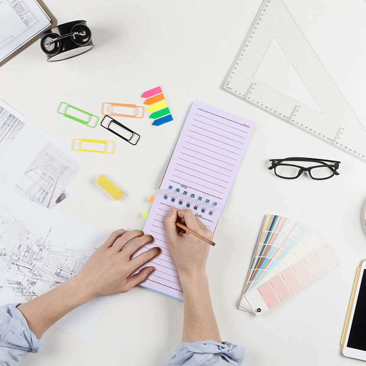 12Pcs Coil Notebook Portable Binder Ring Design Refillable Study Cards Memo Pads Mini Notepad Creative Stationery for School