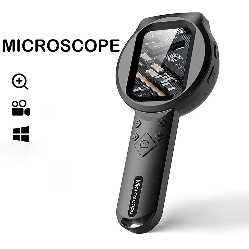 2.8IN Screen HD Digital Microscope Variable Light Color Magnifying Glass 100X Handheld Microscope