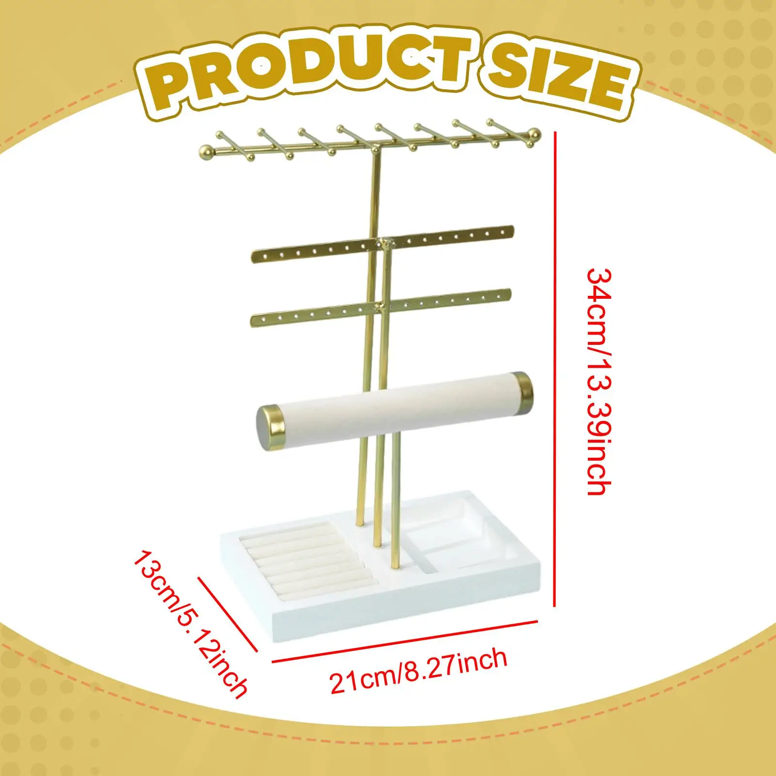 Porta bracciale multifunzionale per organizer per gioielli per comò da tavolo