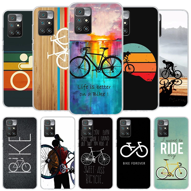 Bicycle Bike Sport Cover Phone Case For Xiaomi Redmi 12C 12 10C 10 9C 9 10A 9A 8A 9T 7A 7 6A 6 Pro K20 K40 S2 Soft Fundas Shell