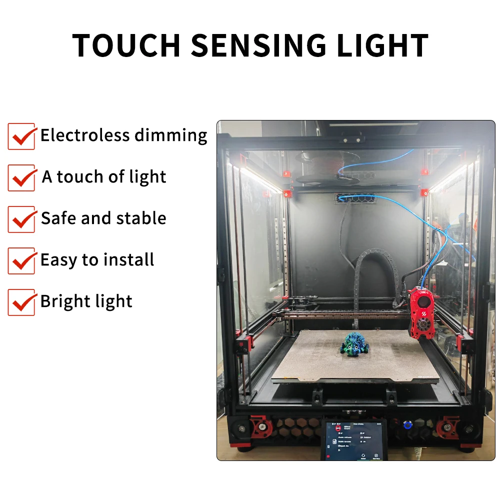 FYSETC Touch Sensor COB LED Light Bright Touch to Adjust Brightness Light Strip with 24V 36W PSU for Voron 2.4 R2 Trident