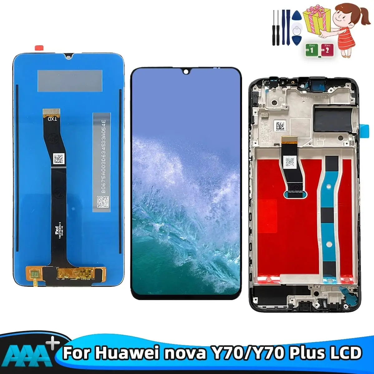 For Huawei Nova Y70 LCD Display For Huawei NOVA Y70 MGA-LX9 Display LCD Screen Touch Digitizer Assembly