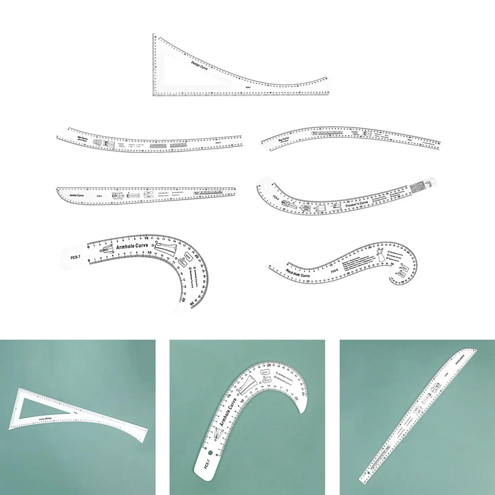 Sewing French Curve Ruler Measure Dressmaking Tailor Drawing Template Craft Tool