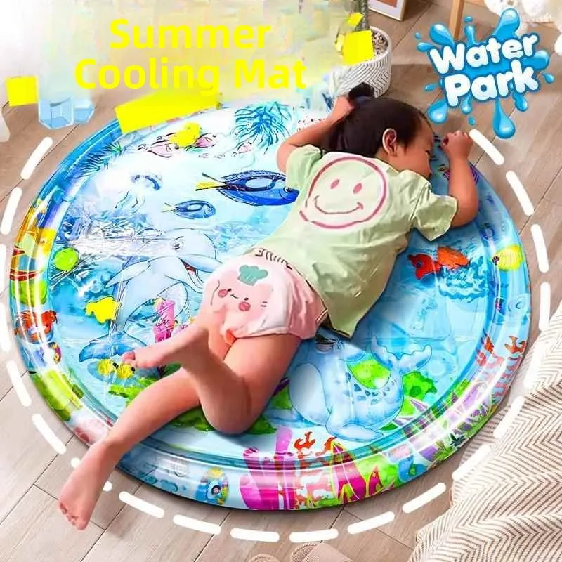 

Большой надувной водный коврик для малышей, учащихся ползать, детский водный коврик с морской тематикой, игрушка для игр с водой, коврик для детского бассейна