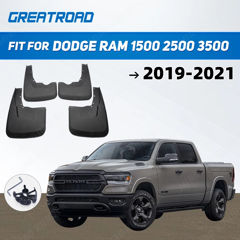 

Для Dodge Ram 1500 2500 3500 2019 2020 2021 4 шт. Совершенно новый брызговик, брызговики, брызговики, крыло, стайлинг автомобиля, автоаксессуары