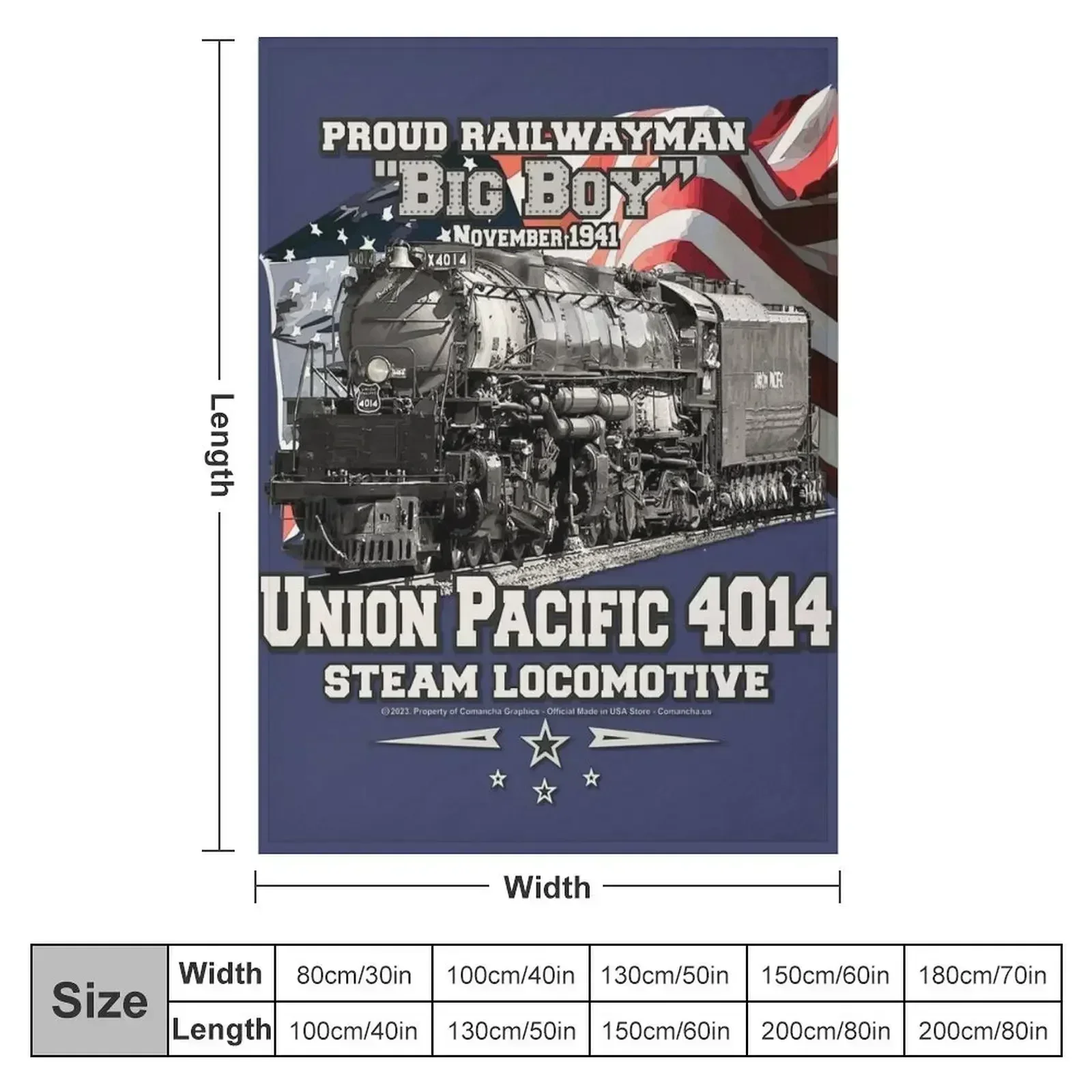 Steam Locomotive 4014 BIG BOY Throw Blanket Sofa Throw Plaid on the sofa Tourist Sofa Blankets