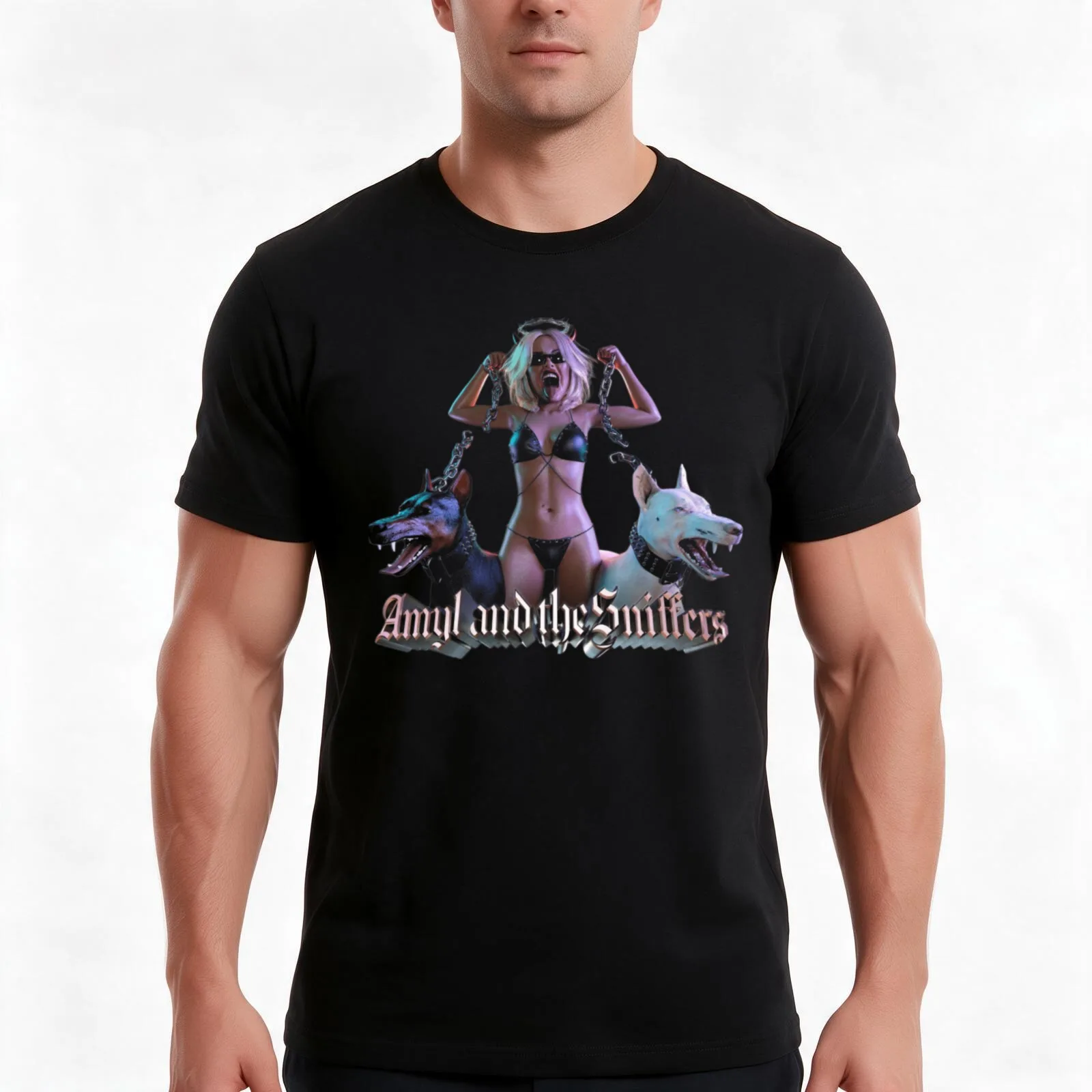 Amyl and the Sniffers T-Shirt, Summer Casual Cotton Tee, Oversized Streetwear Tops, Vintage Graphic Print, Unisex Men Women