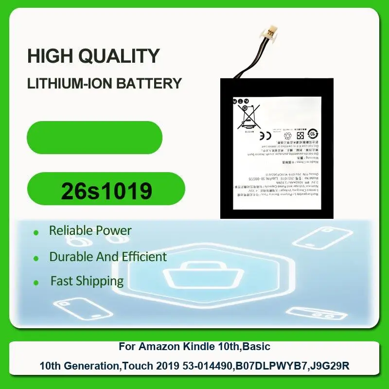 Replacement Tablet Battery For Amazon 53-014490,B07DLPWYB7,J9G29R,Kindle 10th,Basic 10th Generation,Touch 2019 26s1019