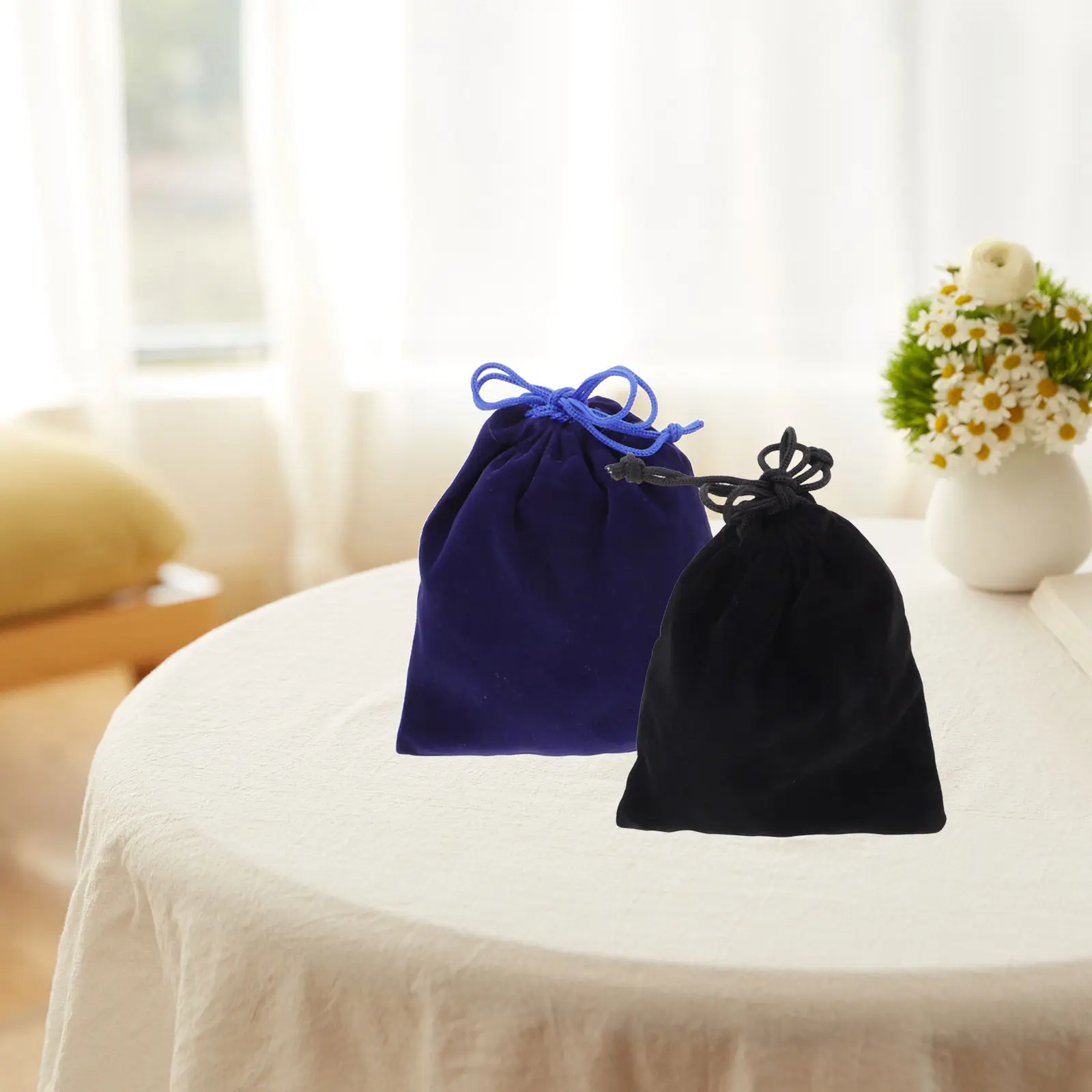 

2Pcs Cube Protective Bags Lint Drawstring Carrying Pouches Multipurpose Storage for Puzzle Cubes Headphones Cables