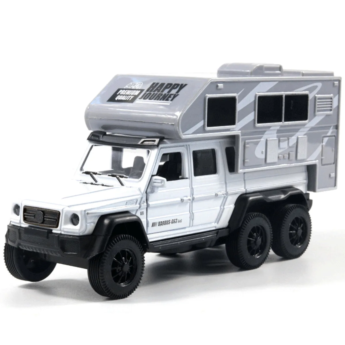 1 個合金キャラバンシリーズシミュレーション 1:32 合金ツーリングキャラバンモデル子供のプルバック車のおもちゃの装飾品少年のおもちゃモデル