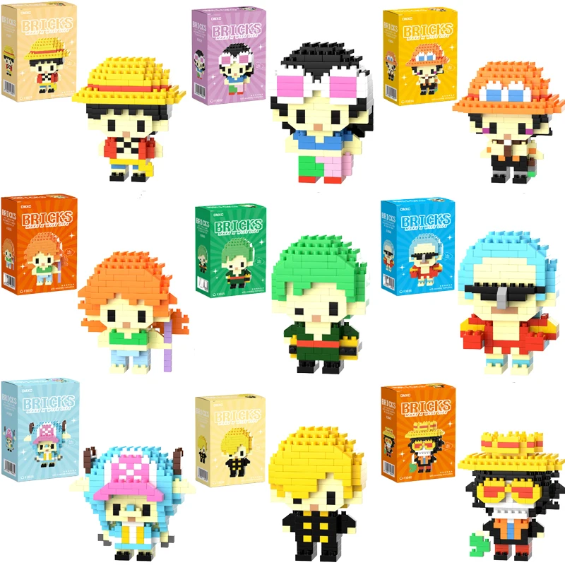Mini figuras One Pieca Luffy Zoro, figuras de acción de Anime, juguete Nami Usopp, juguetes educativos japoneses para niños, regalos de cumpleaños