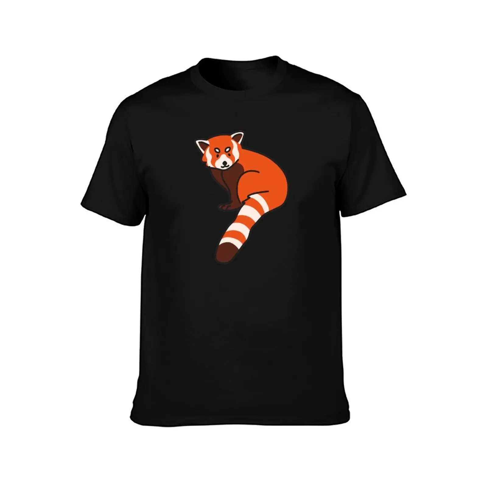 Cute Red Panda Adorable Endangered Species Animal T-Shirt, Summer Casual Cotton Tee, Oversized Streetwear Tops, Unisex Men Women