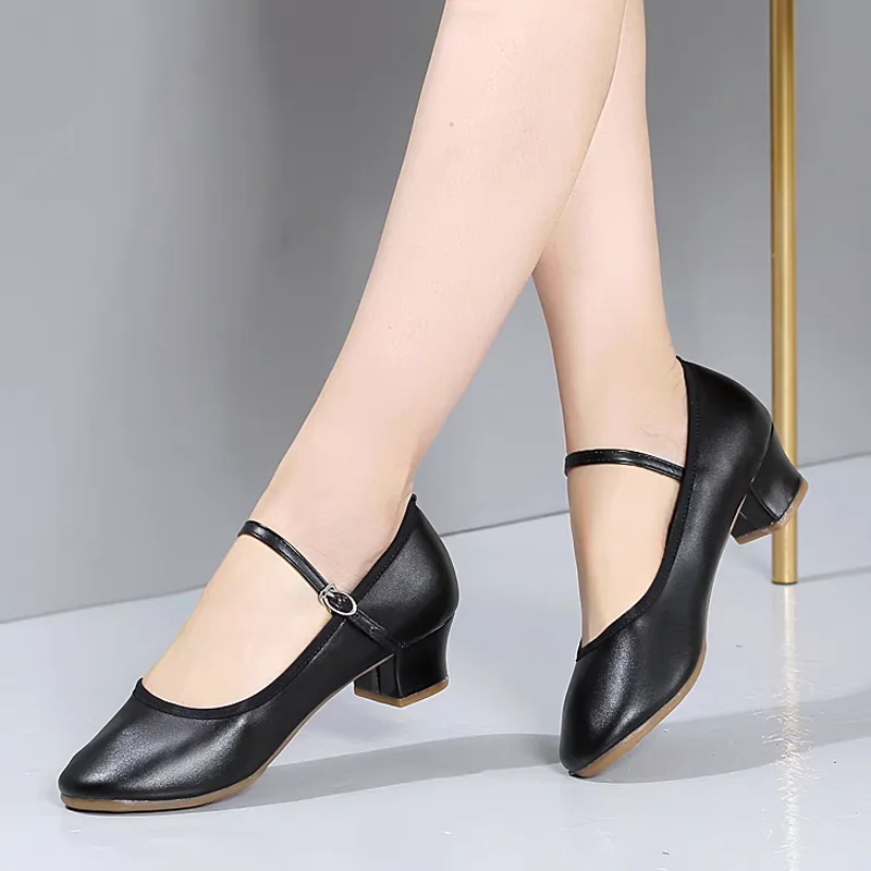 New arrival Brand Modern Dance Shoes Women Girls Dancing Shoes High Heeled Ballroom Latin Dance Shoes For Women 4.5cm