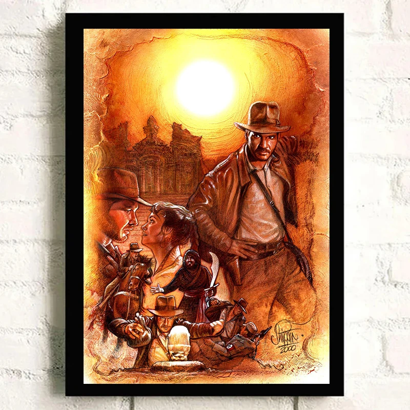 Indiana Jones and The Dial of Destiny 2023 Movie Art Film Poster Print Canvas Painting Wall Pictures for Cinema Wall Home Decor