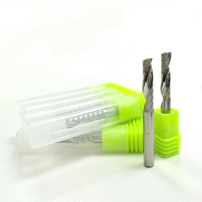 

1 шт. твердосплавная фреза с одной канавкой, качество AAAAA-вверх, спиральная фреза с ЧПУ, концевая фреза для акрилового ПВХ МДФ